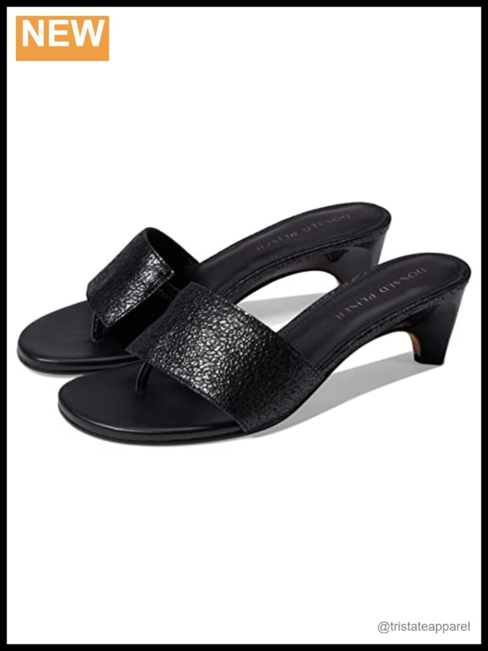 Pebbled Metallic Leather Heeled Sandal with Ankle Strap and Cone Heel